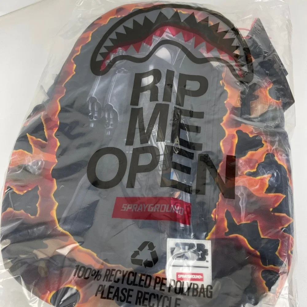 New Sprayground Star Wars Mandalorian Blowout Shark Backpack - Picture 10 of 10
